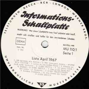 Various - Informations-Schallplatte - Liste April 1967