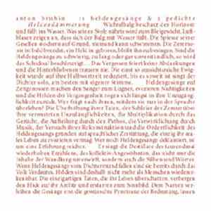 Anton Bruhin - 11 Heldengesänge & 3 Gedichte