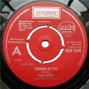 Paul Davis  - Thinking Of You / Karma Baby