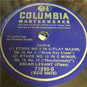 Oscar Levant - Etude No. 5 In G-Flat Major / Etude No. 12 In C Minor / Mala ...