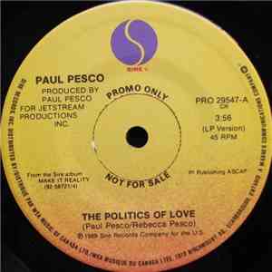 Paul Pesco - The Politics Of Love