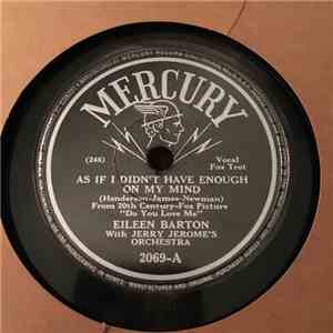 Eileen Barton - As If I Didn't Have Enough On My Mind / One-zy Two-zy