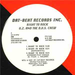 O.Z. AND THE D.V.S. CREW - Right To Rock