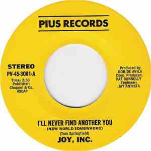 Joy, Inc. - I'll Never Find Another You (New World Somewhere)