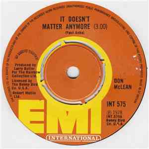 Don McLean - It Doesn't Matter Anymore
