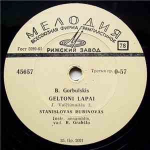 Stanislovas Rubinovas / Irena Žukaitė - Geltoni Lapai / Žvejo Meilė