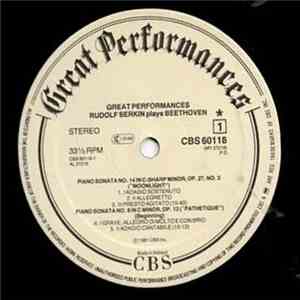 Serkin, Beethoven - Great Performances Rudolf Serkin Plays Beethoven