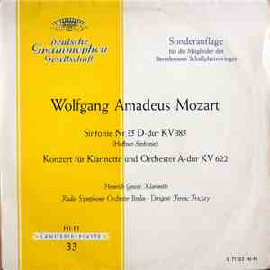 Wolfgang Amadeus Mozart, Heinrich Geuser, Radio-Symphonie-Orchester Berlin, ...
