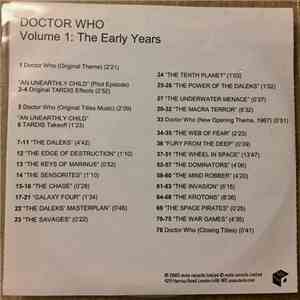 BBC Radiophonic Workshop - Doctor Who At The BBC Radiophonic Workshop - Vol ...