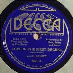 Cleo Brown - Love In The First Degree / My Gal Mezzanine