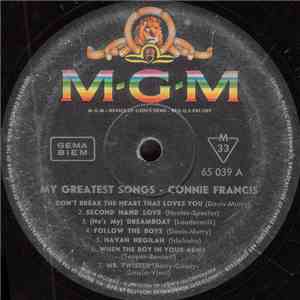 Connie Francis - My Greatest Songs