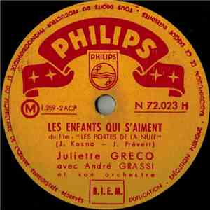 Juliette Greco Avec André Grassi Et Son Orchestre - Les Enfants Qui S'aimen ...