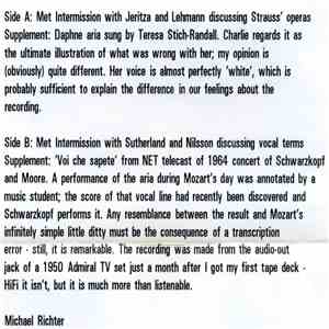 Jeritza, Lehmann / Nilsson, Sutherland - Met Intermissions