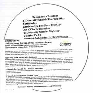 Belladonna  - Belladonna At The Bada Bing - Remixes Promo