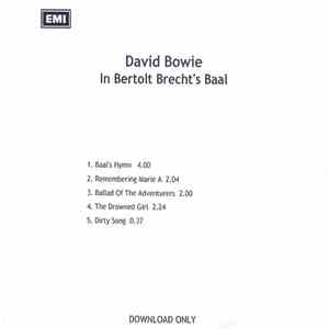David Bowie - In Bertolt Brecht's Baal