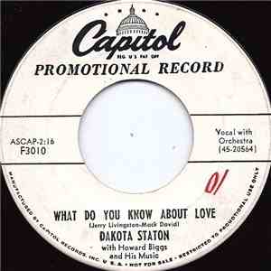 Dakota Staton With Howard Biggs And His Music - What Do You Know About Love