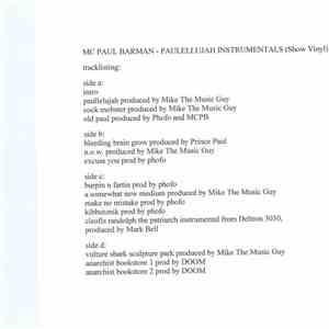 MC Paul Barman - Paullelujah! Instrumentals
