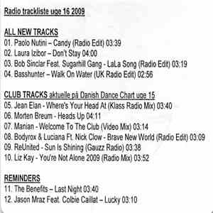Various - Radio Trackliste Uge 16 2009