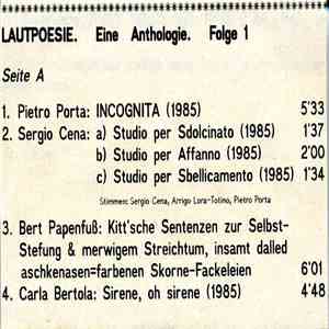 Various - Lautpoesie. Eine Anthologie. Folge 1.