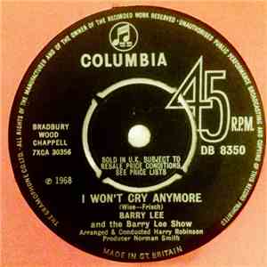 Barry Lee - I Won't Cry Anymore