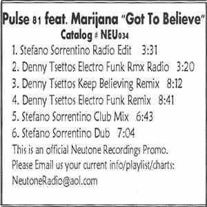 Pulse 81 Feat. Marijana - Got To Believe