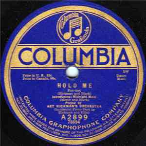Art Hickman's Orchestra - Hold Me / Dance It Again With Me