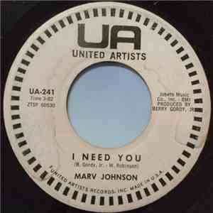 Marv Johnson -  I Need You / (You've Got To) Move Two Mountains