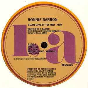 Ronnie Barron - I Can Give It To You