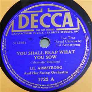 Lil Armstrong And Her Swing Orchestra - You Shall Reap What You Sow / Happy ...
