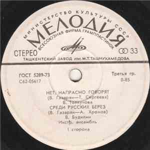 В. Толкунова / В. Будилин / В. Микаэлян / Н. Соловьев - Нет, Напрасно Говорят / Среди Русских Берез / Песня О Братстве / То, Что Надо Человеку