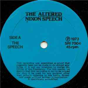 Richard Nixon - The Altered Nixon Speech