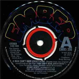 Bobby Scott, The Joe Parnello Orchestra - A Man Can't Have Everything