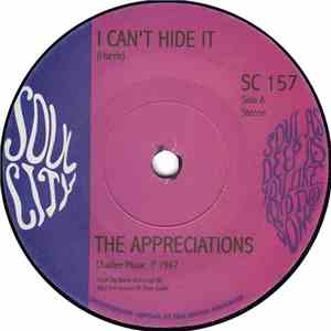 The Appreciations - I Can't Hide It / No No No.