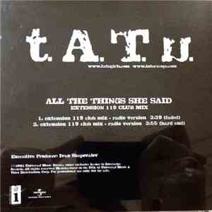 t.A.T.u. - All The Things She Said (Extension 119 Club Mix)