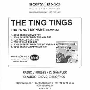 The Ting Tings - That's Not My Name (Remixes)