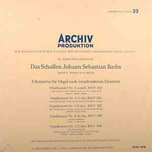 Johann Sebastian Bach, Hans Heintze - Johann Sebastian Bach, 5 Konzerte Für ...