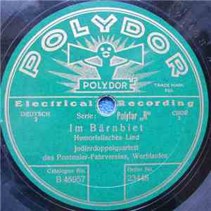Jodlerdoppelquartett Des Pontonier-Fahrvereins Worblaufen - Im Bärnbiet / B ...
