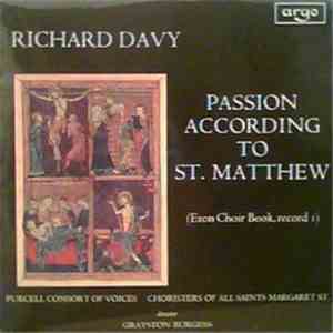 Richard Davy - Purcell Consort Of Voices, Choristers Of All Saints Margaret ...