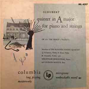 Schubert, Budapest String Quartet - The Trout Quintet In A Major For Piano  ...