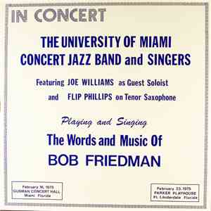 The University Of Miami Concert Jazz Band And Singers Featuring Joe William ...