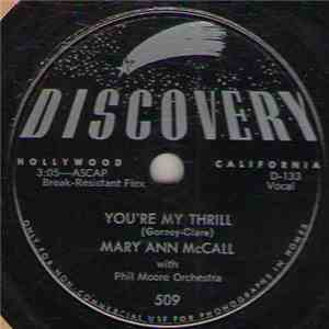 Mary Ann McCall With Phil Moore Orchestra - You're My Thrill / Sunday