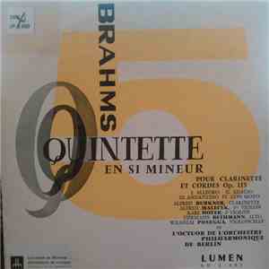 Brahms / Alfred Bürkner, Philharmonisches Oktett Berlin - Quintette En Si M ...