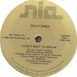 Billy Jones - I Can't Wait To Break
