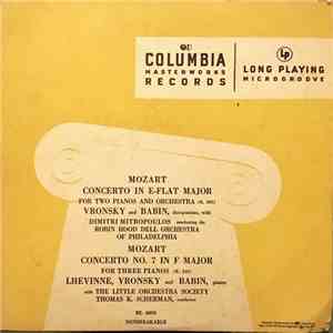 Vronsky And Babin, Rosina Lhévinne, Wolfgang Amadeus Mozart, Dimitri Mitrop ...