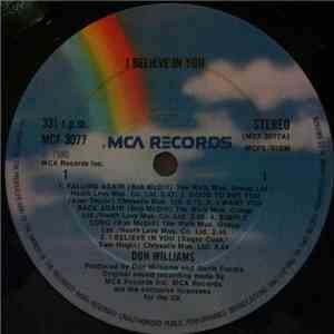Don Williams  - I Believe In You
