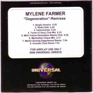 Mylene Farmer - Dégénération (Remixes)