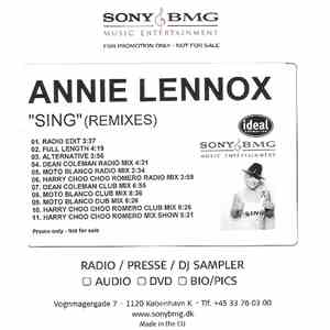 Annie Lennox - Sing (Remixes)