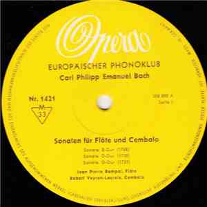 Carl Philipp Emanuel Bach - Sonaten Für Flöte Und Cembalo
