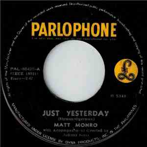 Matt Monro - Just Yesterday