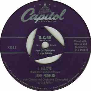 Jane Froman - I Believe / Ghost Of A Rose